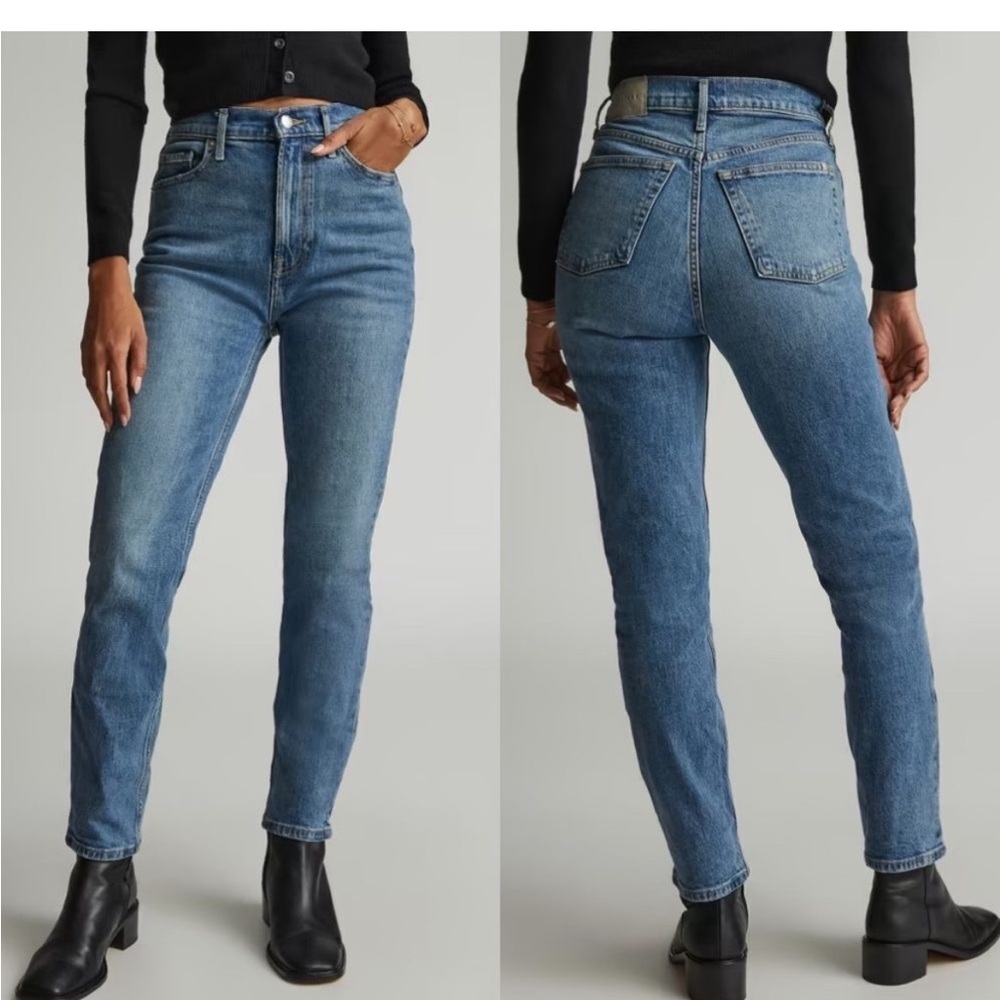 EVERLANE 29 crop The Original Cheeky blue Jeans high rise, organic cotton blend